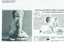 Publicité Advertising 039  1968    couche-culotte miracle Bébé confort  ( 2 pag