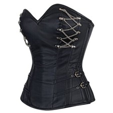 Femme Simili Cuir Bustier