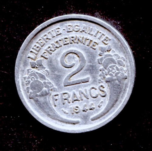 France pièce 2f - de, 1944