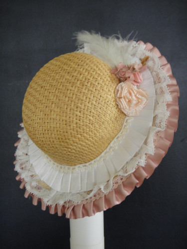 Chapeau soie rose pour - chapeau, en