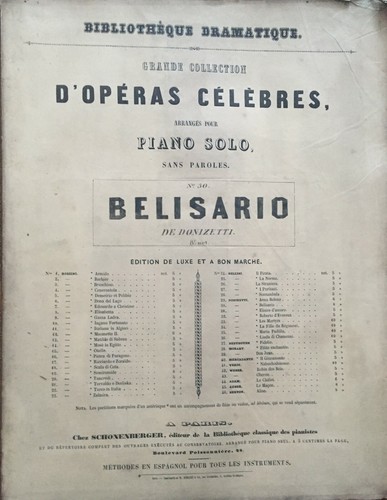 Belisario opera donizetti - opera,