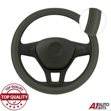 Gris Haut de Gamme Simili Cuir Housse Volant Antidérapant Prise 15 " Voiture SUV