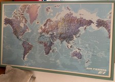 Belle Affiche Planisphère Air France