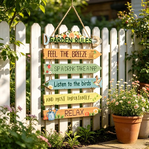 Panneau suspendu ferme jardin - panneau,