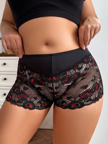Culotte dentelle cœur femme