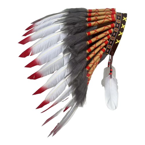 Coiffe indienne plumes - coiffe,