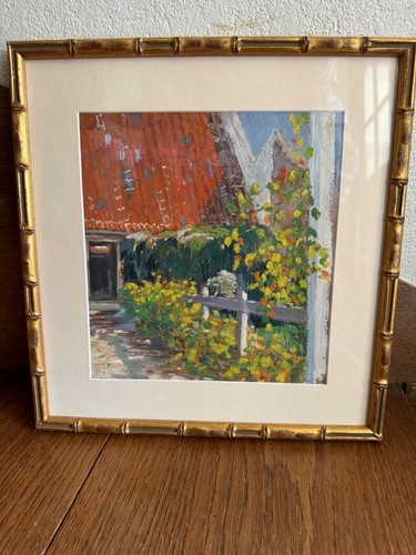 Gouache signée andré - signée, hallet
