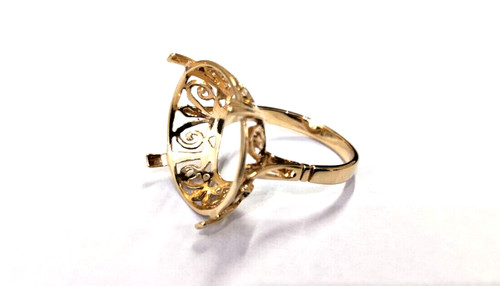 Bague entourage jaune - jaune, 18