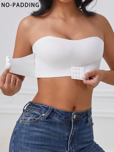 Ladies bandeau bra with front
