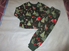 pyjama de Noel primark velours vert à motif 3.4 ans:pantalon + haut