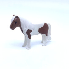 PLAYMOBIL * ECURIE - Poney Blanc Crinière Taches Brunes 5291 5660 70416