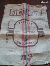 GRAND SAC DE TRANSPORT CAFE DE COLOMBIE POUR DECO TBE