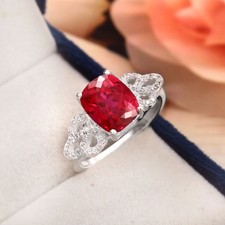 Bague argent 925 pigeon - argent, red