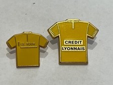 2 PINS PIN ENAMEL DIVERS CREDIT LYONNAIS BANK TOUR DE FRANCE  ARTHUS BERTRAND
