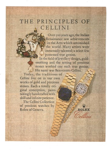 Rolex cellini publicité - rolex,