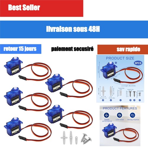 Micro servomoteurs sg90 - micro, 9g
