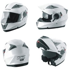 Casque Modulable Moto transformable Visière Pare Soleil blanc