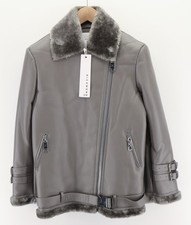 Richmond UWA23121GB Femmes Ceinture Veste S Fausse Fourrure Imitation Cuir Gris