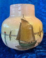 Vase Legras 'Venise' pate de verre dégagé à l'acide période gallé art nouveau