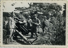 PHOTO ANCIENNE - VINTAGE SNAPSHOT - MILITAIRE ARME CANON ARTILLERIE - MILITARY 1