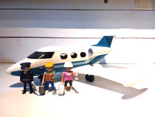 PLAYMOBIL AVION / JET PRIVÉ AÉROPORT PILOTE VACANCES PERSONNAGES