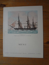 Menu Paquebot COLOMBIE  1954 -