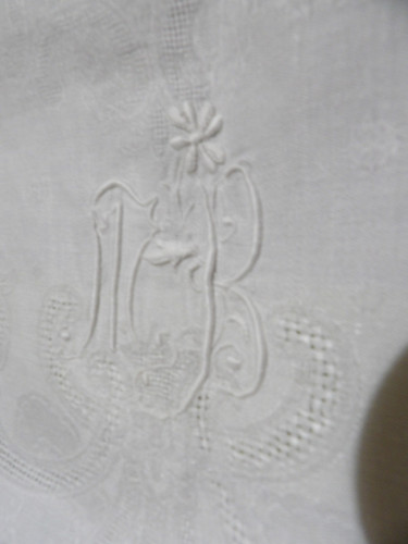 Ancienne nappe damassée - , de