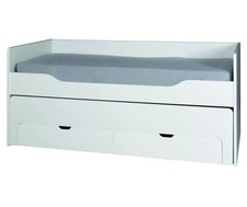 Lit Enfant Rico Lit De Jeune Avec Lit D'Invité Et Tiroirs 90x190cm Blanc