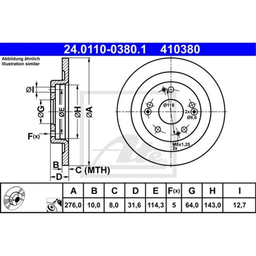 Ate disques frein - disques, de