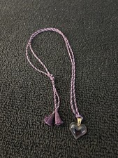 Collier cœur violet en cristal Lalique