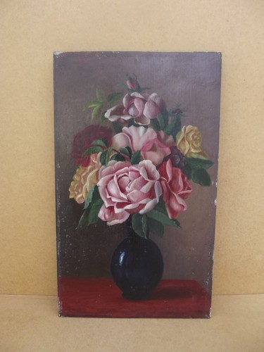 Ancien tableau huile - huile, sur