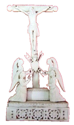 Crucifix ancien sculpté - crucifix,