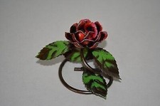 Candelabre Porte-Cierge Rose Unique En Fer Forgé Pour Une Bougie À Poser