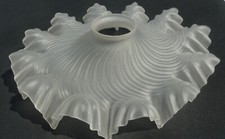 ancienne lampe suspension verre moulé lustre abat-jour vintage N°23