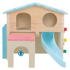 Maison de Hamster en bois, cachette, exercice, aire de jeux, échelle coulissante