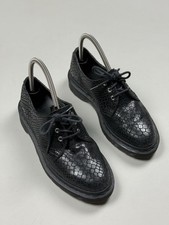 Bottes Oxford en cuir noir pour femmes Dr. Martens 1461 Tahan Snake Reptile