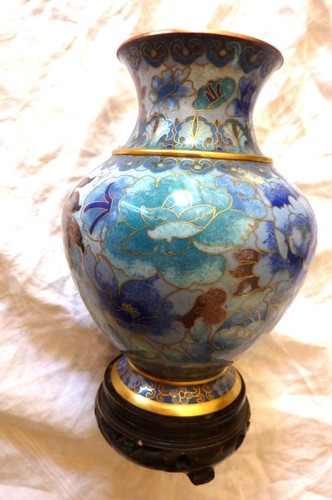 Vase émaux cloisonné - cloisonné, sur
