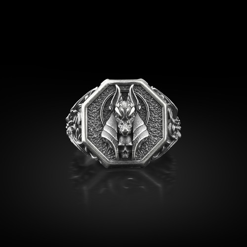 Bague chevalière gothique