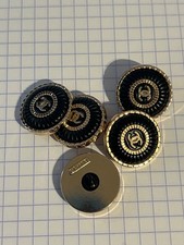 5 boutons chanel vintage noir