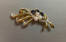 BROCHE hippocampe Plaqué or -