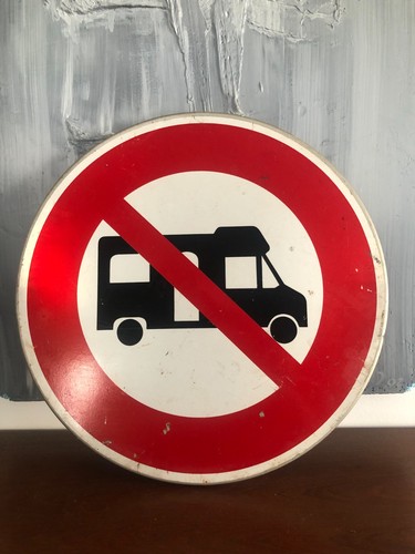 Panneau tole interdiction - en,