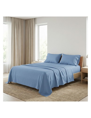 Set draps lit en coton - draps,