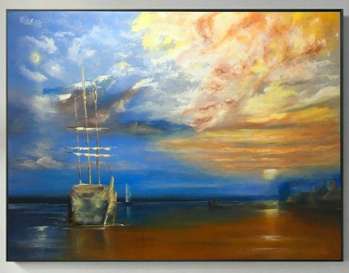 Marine painting sky clouds