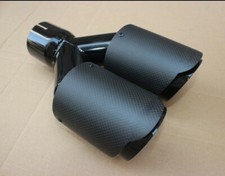 Embout Double Sortie Echappement pour Akrapovic Carbone Noir Mate Tube Noir 1pc
