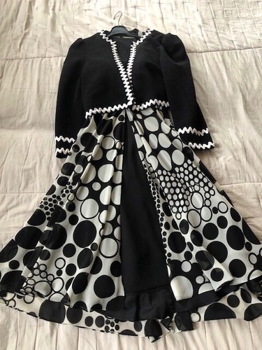 Robe habillée pois noir - robe,