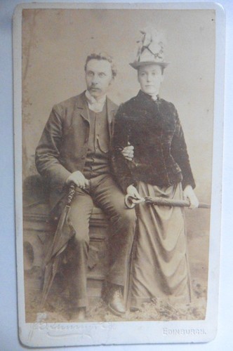 Photo cdv couple - écossais, en