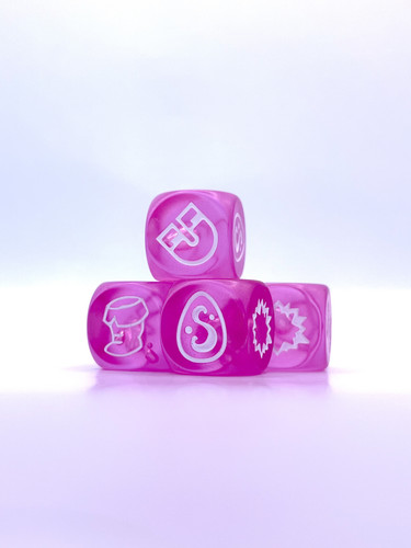 Set dés couleur rose - dés,