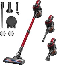 Aspirateur Balai sans Fil sans sac 160W avec Tube Télescopique LED - 2 Modes