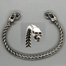 Bracelet Torc En Argent Massif
