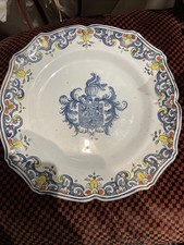 Ancienne Assiette Faïence Gien France Époque  Fin XVIII